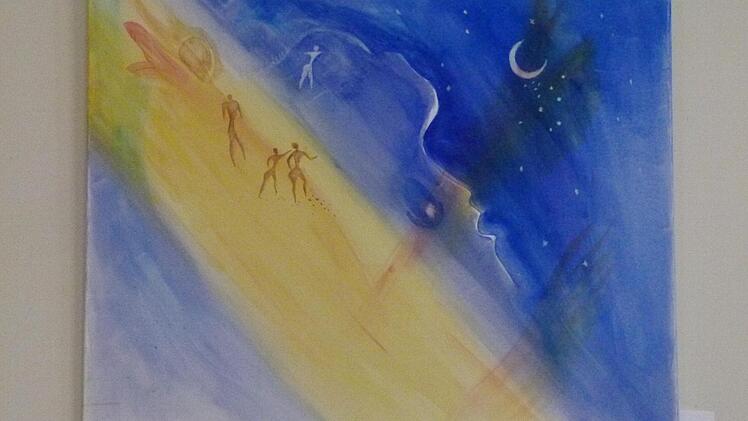 Das Bild von Hannelore Heider "Im himmlischen Licht". Foto: Marion Krüger-Hundrup