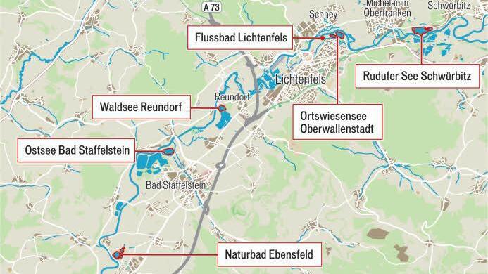 EU-Badegewässer im Landkreis Lichtenfels Grafik: Klaus Heim