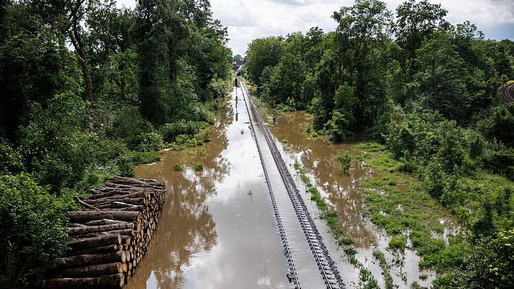Hochwasser in Bayern - Günzburg