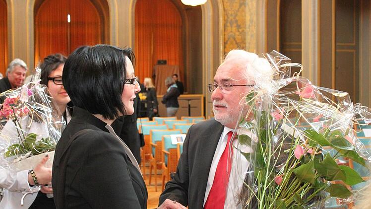 Präsident Horak und die neue Spielbankchefin Heidrun Vorndran