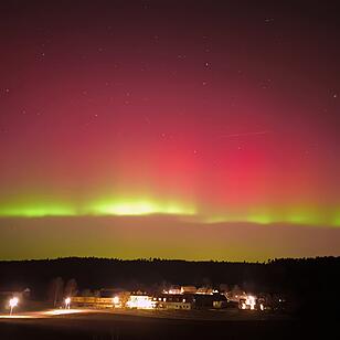 Polarlicht &uuml;ber Sachsen bei Ansbach