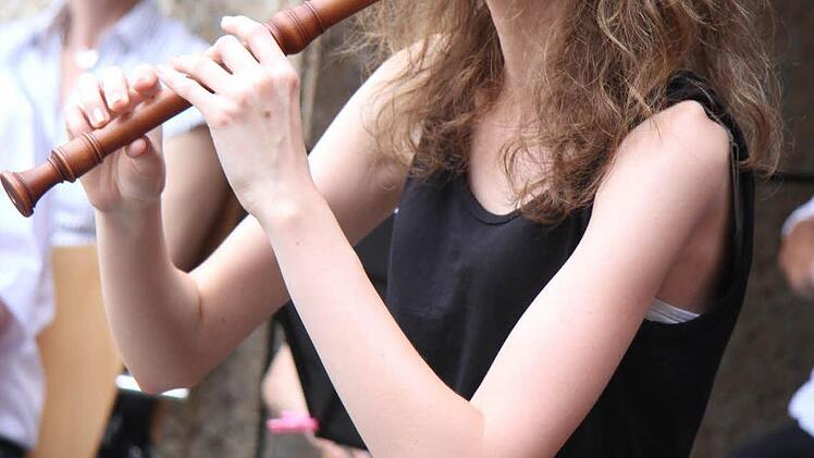 Juliane Graf legte mit ihrer Blockflöte eine beachtliche Virtuosität an den Tag.