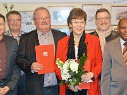 Ehrungen bei der SPD Weidhausen (von links): Heinz Köhler, Carsten Höllein, Bertram Querfeld, Bernd Faber, Susann Biedefeld, MdL Michael Busch, Athie Abouarcy, Klaus Lippert  Foto: privat