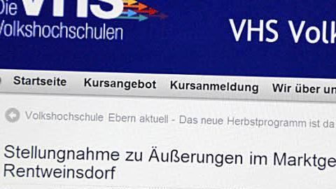 Die Stellungnahme des VHS-Vorstands, veröffentlicht auf der Homepage vhs-ebern.de,  gipfelt in einer Rüge  an der  Art und Weise, in der Willi Sendelbeck seine Kritik vorbrachte.   Foto: Eckehard Kiesewetter