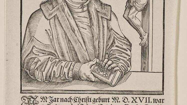 Lucas Cranach d. J. (1515 - 1586): Kopie nach Bildnis des Martin Luther, 1546, Holzschnitt / Foto: Kunstsammlungen der Veste Coburg