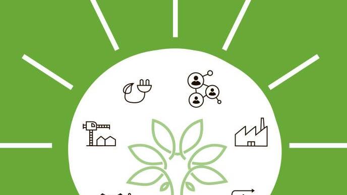Das ist das Symbol für die "Visionen 2030" der Stadt Lichtenfels mit den sechs Handlungsfeldern "Herausragende Bildung", Städtebau, "Grüne Stadt", "Sozialintegrative Stadt", Wirtschaftsstandort Lichtenfels und Mobilität.
