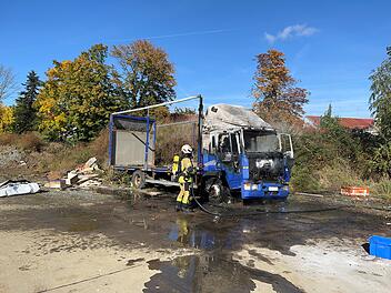 Flex-Arbeiten lösen Lkw-Brand im Kreis Kulmbach aus