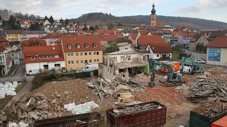 Am 26. Februar waren die Spezialfirmen auf dem ehemaligen Gelände der Molkerei "Eß" noch mit dem Abbruch der Gebäude beschäftigt. Heute ist davon nichts mehr zu sehen. Foto: Ulrike Müller