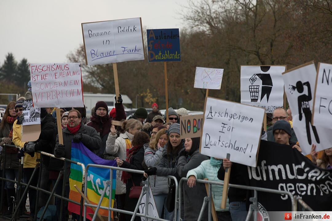 Demonstration gegen AfD-Veranstaltung in Gunzenhausen