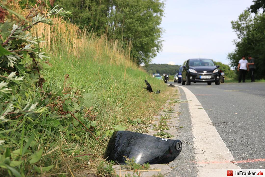 Motorradfahrer stürzt: Unfall bei Ebermannstadt