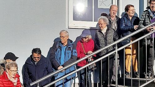 Die Rh&ouml;nklub-Mitglieder, die bei der Wanderung nach Breitenbach teilnahmen.