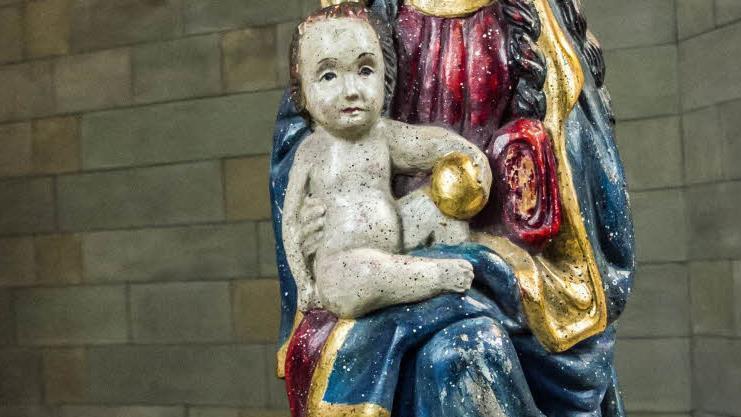 Maria mit Kind in St. Augustin in CoburgFoto: Jochen Berger