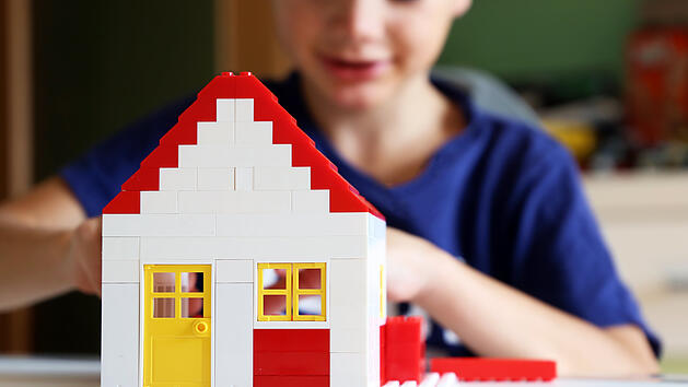 Haus, Lego, Familie, Spielen