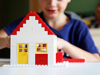Haus, Lego, Familie, Spielen
