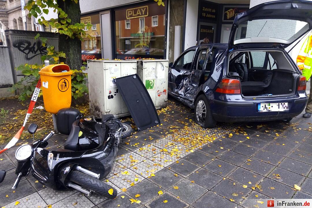Nürnberg-Südstadt: Pkw rammt Straßenbahn
