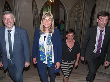 Auf geht's, es warten neue Herausforderungen: Michael Busch, Birgit Weber, Christine Zitzmann und Markus Hoßfeld wollen den Tourismusverein Coburg-Rennsteig voran bringen. Foto: Berthold Köhler