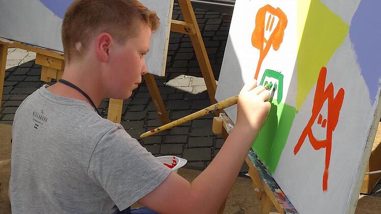 Sein Talent an der Leinwand bewies auch Paul (10) aus Coburg.Foto: Jochen Berger
