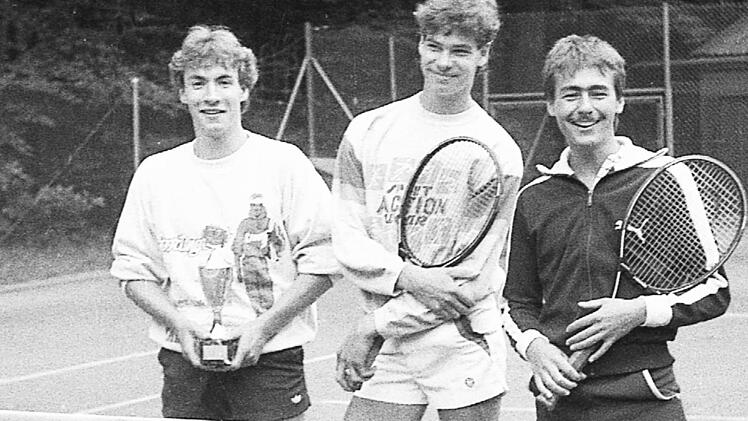 Clubmeisterschaften des TC Garitz (von links): H. Hippler, D. Kleinhenz und Fr. Kutscher.
