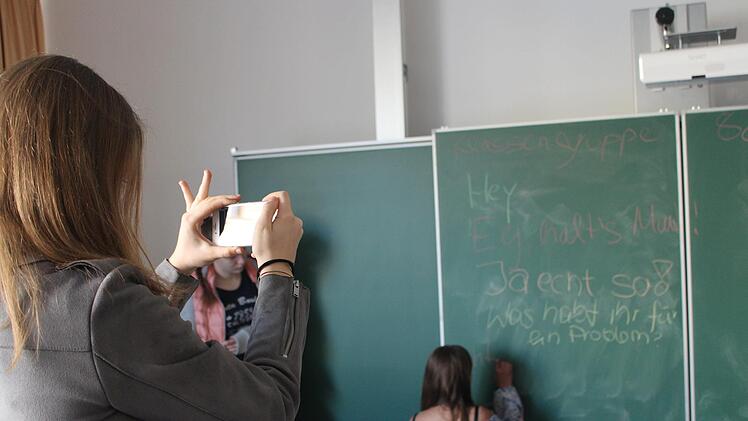 Die Schüler drehten einen eigenen Film für Instagram.  Foto: Yannick Hupfer
