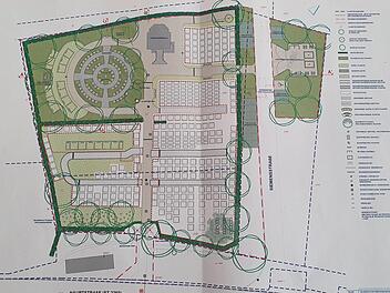 Der aktuelle Plan  für den Friedhof Grafik: Büro Czerwonka