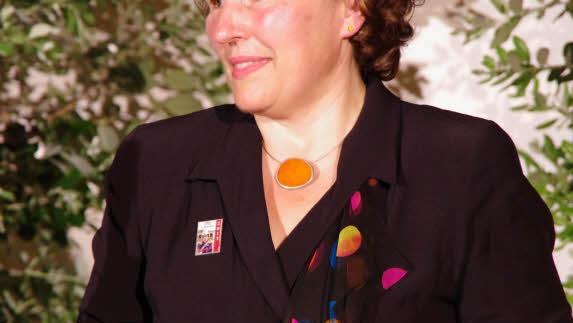 Moderatorin Anna Krug.