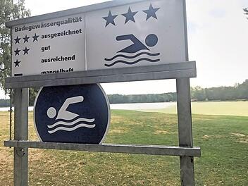 Der grüne Teppich überwuchert weite Teile des Weihers. Es handelt sich dabei aber nicht um die gesundheitsgefährdenden Blaualgen.  Foto: Busch