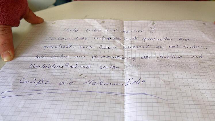 Das Bekannerschreiben. Foto: Berthold Köhler