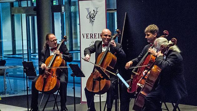 Umjubeltes Coburg-Gastspiel: Das Rastrelli Cello-Quartett konzertierte beim "Verein".Foto: Jochen Berger
