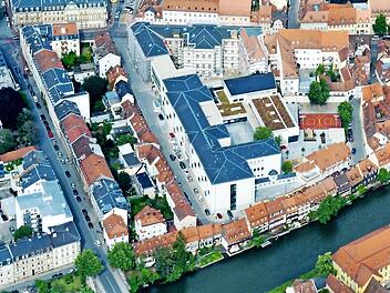 Parallel zur Markusstraße verläuft rechts im Bild der Hintere Graben - hinter Klein-Venedig und direkt neben Martinschule und Clavius-Gymnasium.  Foto: Ronald Rinklef