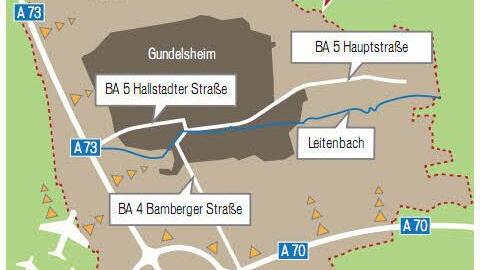 Gundelsheim, im Kreuz zwischen zwei Autobahnen und Flugverkehr in der Luft