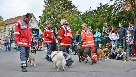 Ein Hingucker war allemal die Hundestaffel Bad Kissingen.