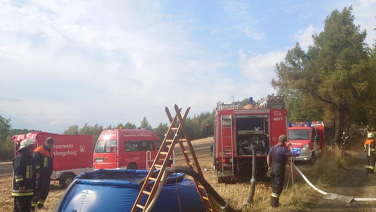 Einen Brandherd mussten die Wehren bei Kupferberg bekämpfen.