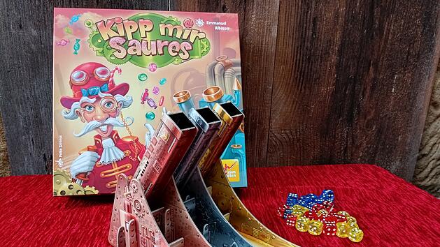 Spiele-Test "Kipp mir Saures":  Die Bonbon-Fabrikant mit den Kippröhren
