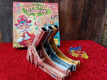 Spiele-Test "Kipp mir Saures":  Die Bonbon-Fabrikant mit den Kippröhren