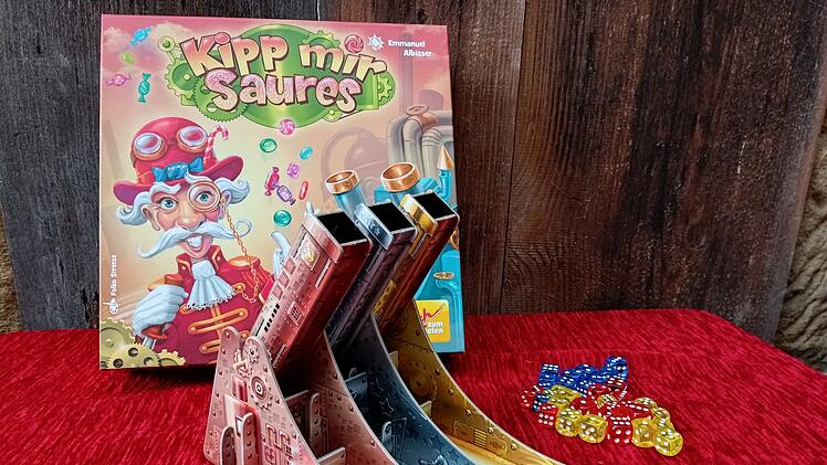 Spiele-Test "Kipp mir Saures":  Die Bonbon-Fabrikant mit den Kippröhren