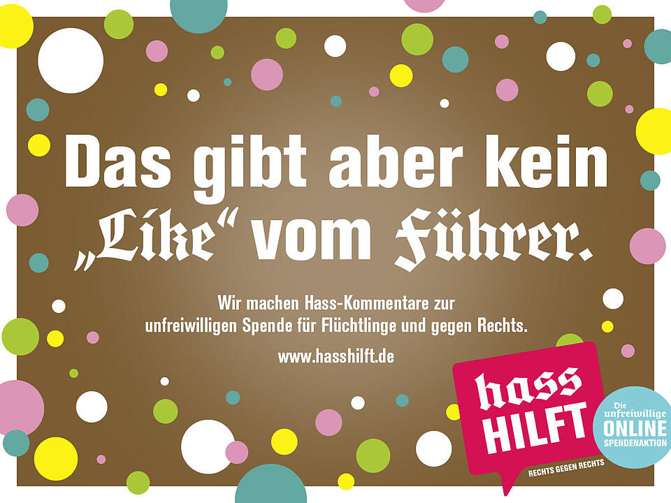 Hass hilft: Ein Euro pro Hasskommentar