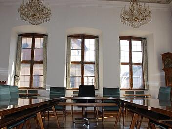 Der leere Sitzungssaal. Anfang Mai trifft sich  im Normalfall der neue Stadtrat zum ersten Mal. Benedikt Borst