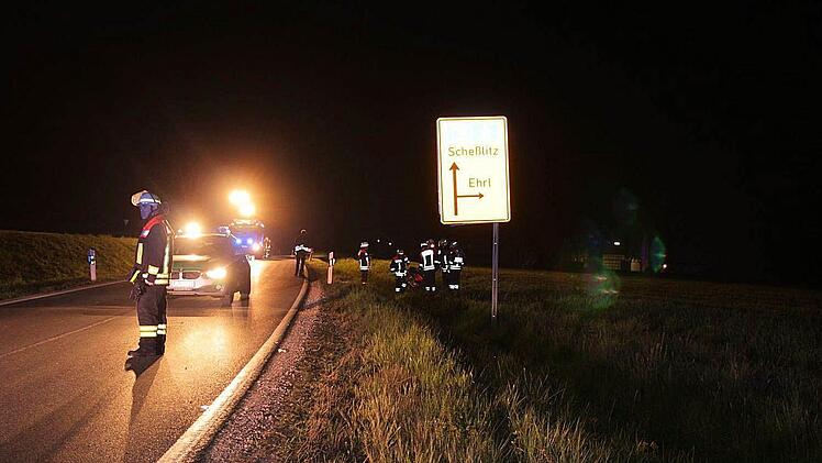 Motorradunfall bei Scheßlitz am 24. April 2015 Foto: Ferdinand Merzbach