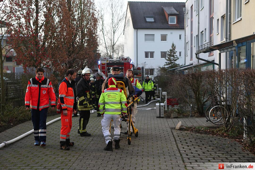 Brand in Altenheim in Erlangen: Eine Schwerverletzte