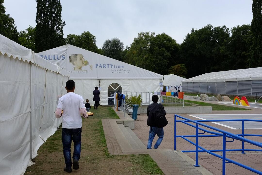 Zeltstadt für Flüchtlinge in Nürnberg