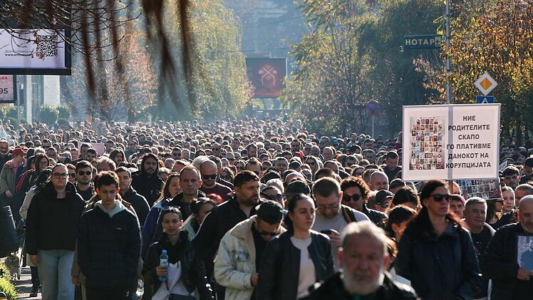 Protest in Nordmazedonien