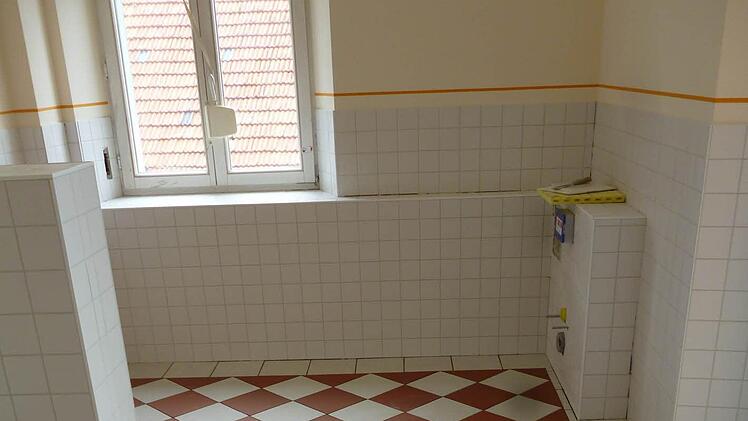 Der neue Sanitärbereich während der Bauzeit. Foto: Architekturbüro Geiger