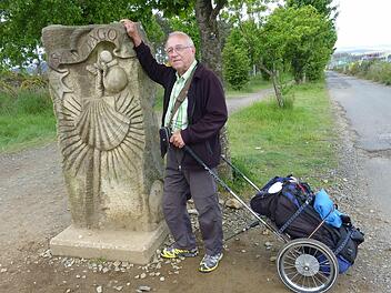 Kurt Sandler aus Adelsdorf auf dem Jakobsweg.