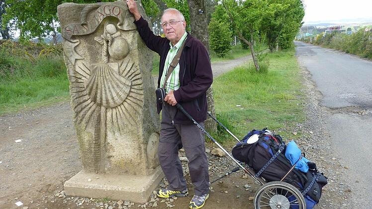 Kurt Sandler aus Adelsdorf auf dem Jakobsweg.