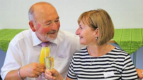Fred und Karin Matuschek aus Marktzeuln verbrachten ein sch&ouml;nes Wochenende zusammen mit weiteren Ehejubilaren in Vierzehnheiligen.