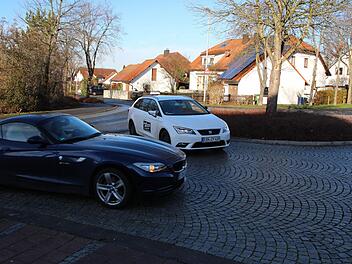 Verkehrsinsel Grundschule Süd (siehe Artikel) Foto: Andreas Dorsch