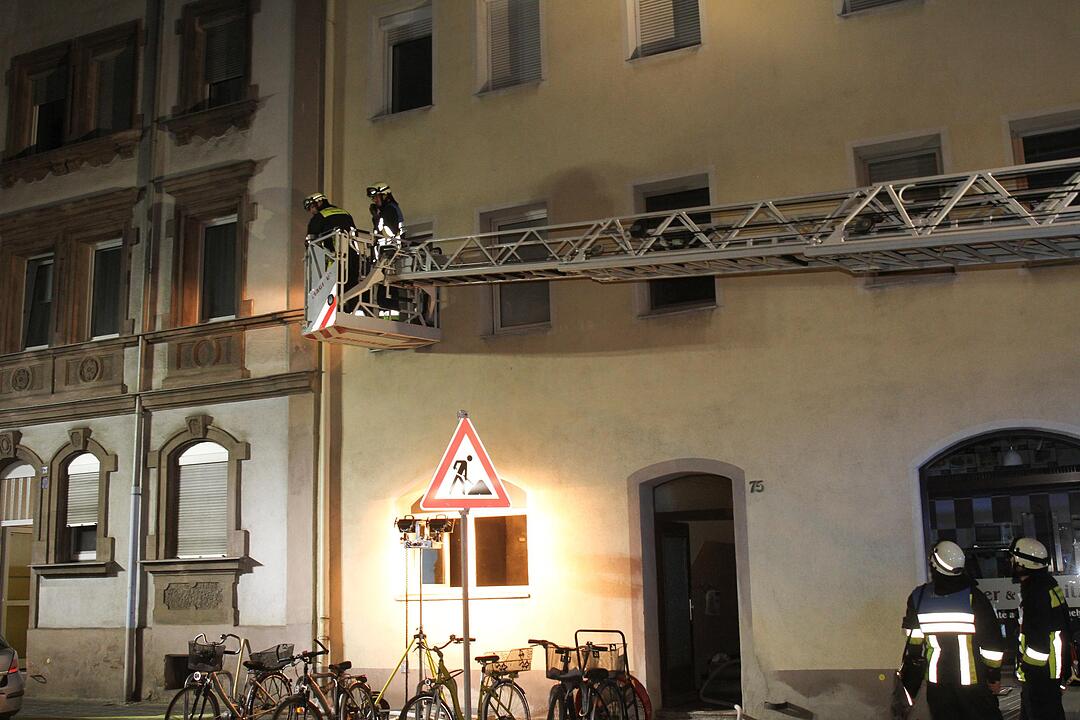 Wohnung in Flammen