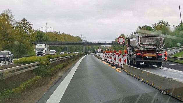 Autobahn, Br&uuml;cke, Sperrung, A73, Baustelle