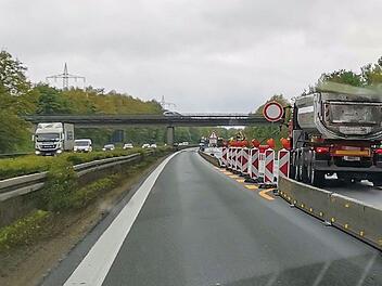 Autobahn, Br&uuml;cke, Sperrung, A73, Baustelle
