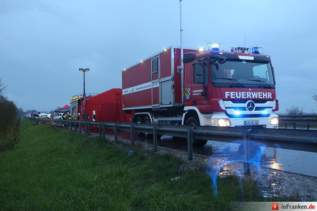 Hagel-Unwetter lšst Massenunfall aus: Autos kollidieren auf der A6 - Acht verletzte Personen, davon drei schwer